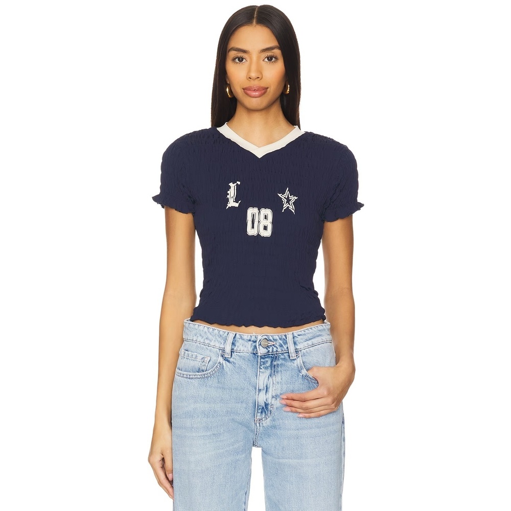 Lioness Scrunched Spectate Top - Indigo - M